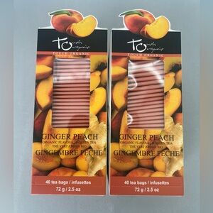 Touch Organic Ginger Peach Green Tea 2 boxes of 40 count